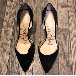 Sam Edelman black Velvet heels 10.5